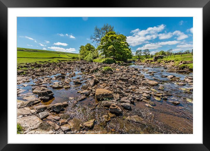 Sleightholme Beck and the River Greta Confluence Framed Mounted Print by Richard Laidler