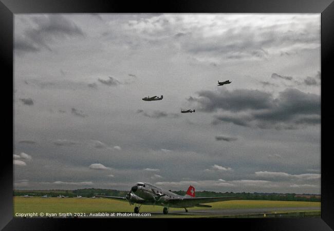 WW2 Aircraft on a cloudy day Framed Print by Ryan Smith