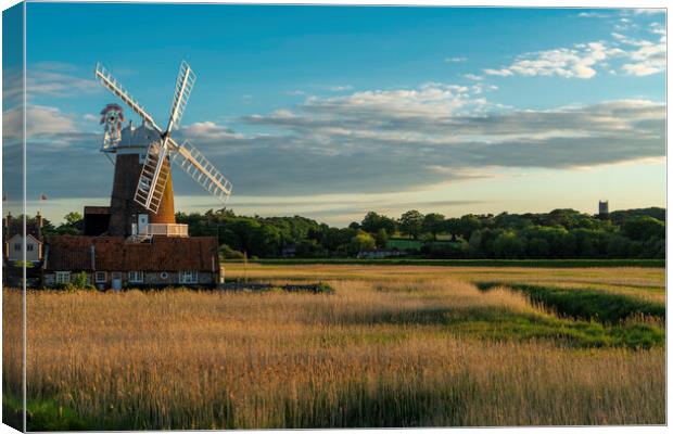 Cley windmill, North Norfolk coast Canvas Print by Andrew Sharpe