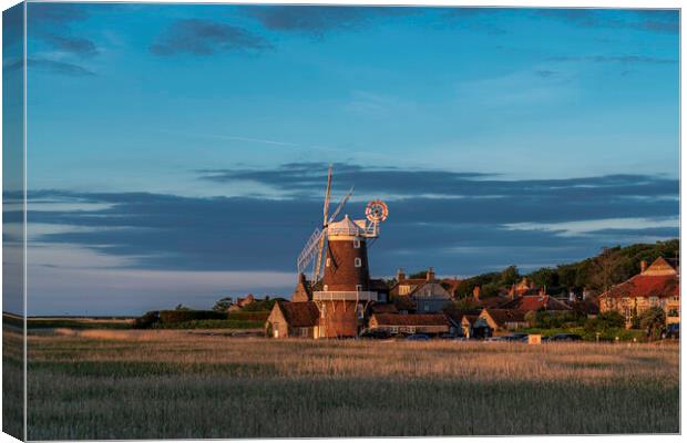 Cley windmill, North Norfolk coast Canvas Print by Andrew Sharpe