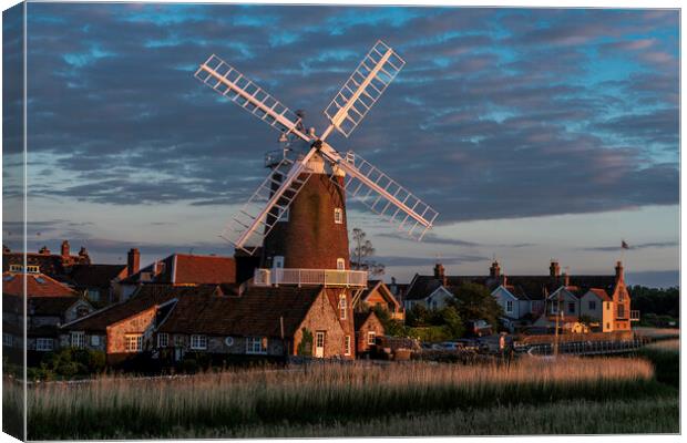 Cley windmill, North Norfolk coast Canvas Print by Andrew Sharpe