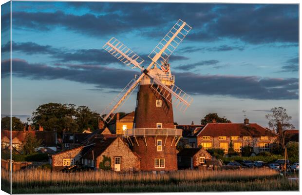 Cley windmill, North Norfolk coast Canvas Print by Andrew Sharpe