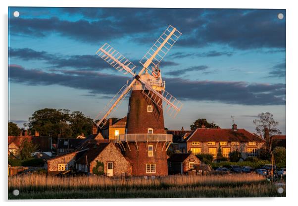 Cley windmill, North Norfolk coast Acrylic by Andrew Sharpe