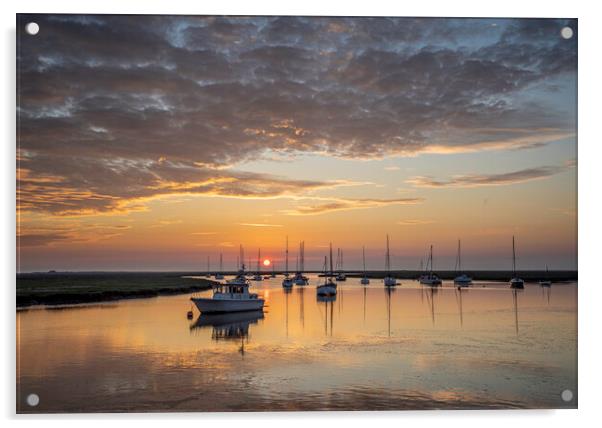 Dawn over Wells-next-the-sea, Norfolk coast Acrylic by Andrew Sharpe