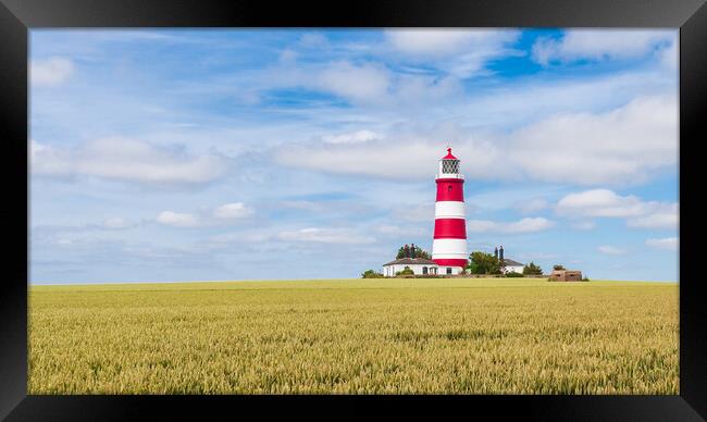 Majestic Happisburgh Lighthouse Framed Print by Kevin Snelling