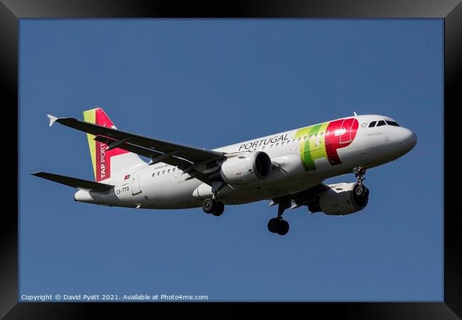 Air Portugal Airbus A319       Framed Print by David Pyatt