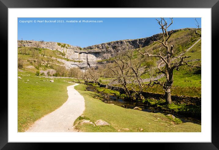 The Pennine Way to Malham Cove Yorkshire Dales Framed Mounted Print by Pearl Bucknall
