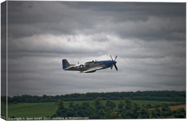 P-51D Mustang low level flying Canvas Print by Ryan Smith