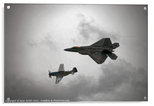 P-51D Mustang with F22 Raptor Acrylic by Ryan Smith