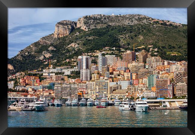 Principality of Monaco Cityscape Framed Print by Artur Bogacki