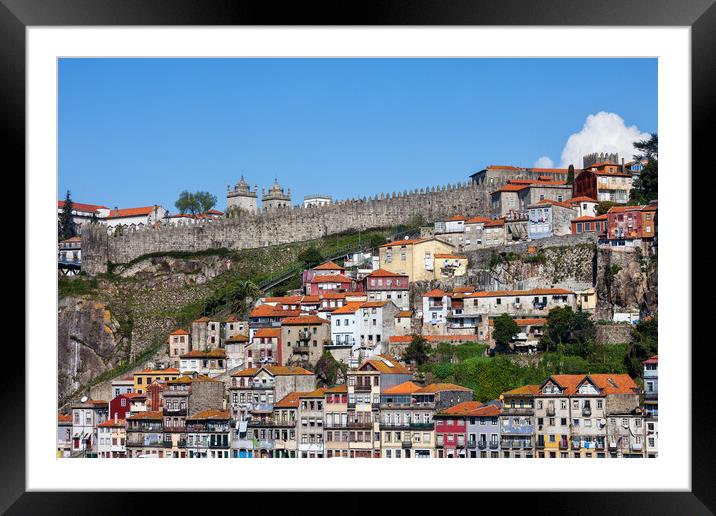 Old Hillside Houses of Porto in Portugal Framed Mounted Print by Artur Bogacki
