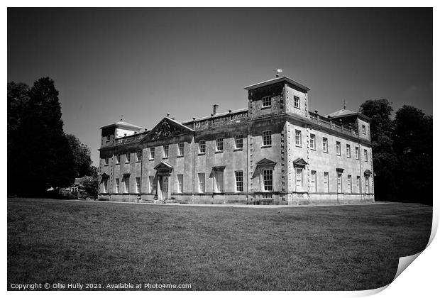 Lydiard House in Black and white  Print by Ollie Hully