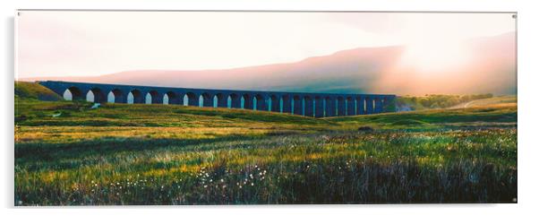 Ribblehead viaduct Acrylic by Kevin Elias
