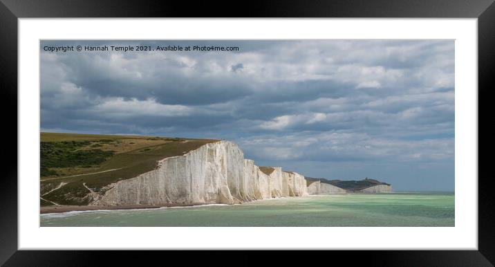Sunlight on the cliffs  Framed Mounted Print by Hannah Temple