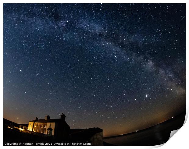 Milky Way on the Sussex coast  Print by Hannah Temple