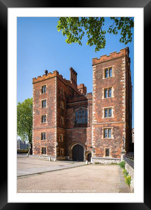 Lambeth Palace in Lambeth on London's South Bank, London, UK Framed Mounted Print by Dave Collins