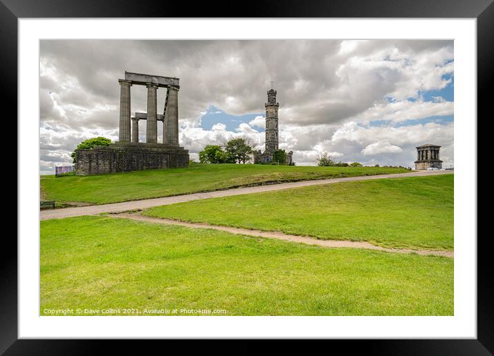 The National Monument and Nelson Memorial Tower on Carlton Hill, Edinburgh, Scotland Framed Mounted Print by Dave Collins