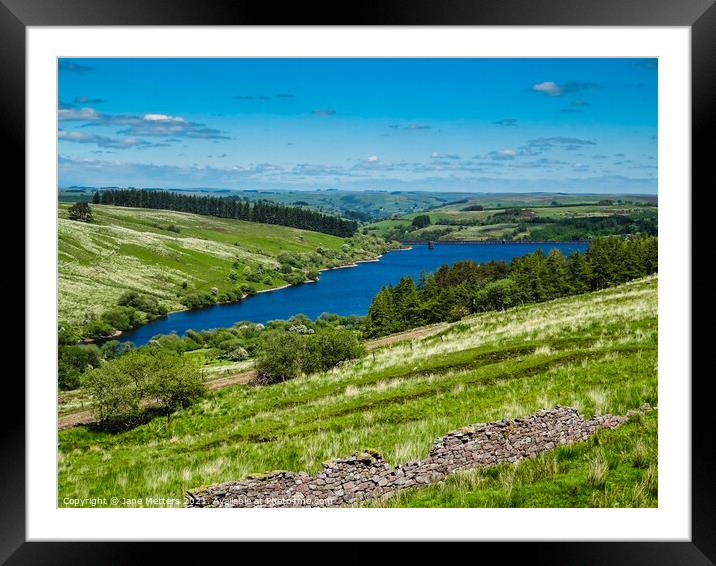 Cray Reservoir  Framed Mounted Print by Jane Metters