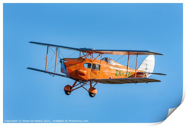 de Havilland DH83 Fox Moth Print by Steve de Roeck