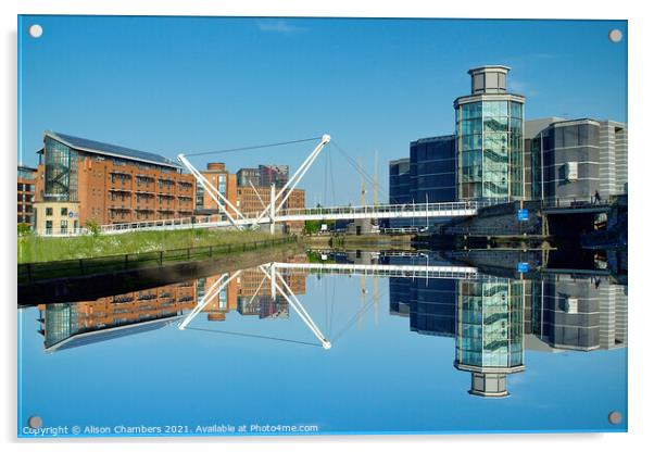 Leeds Knight's Bridge Way Acrylic by Alison Chambers