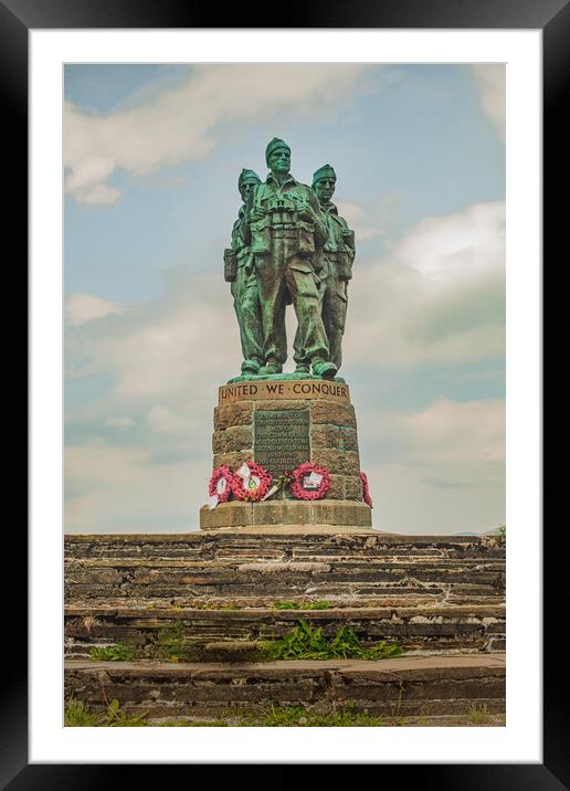 Commando Memorial - Colour Framed Mounted Print by Duncan Loraine
