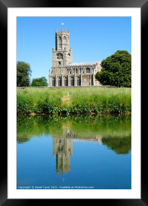 Resplendent Reflections, Fotheringhay's Historic S Framed Mounted Print by David Tyrer