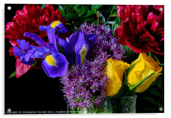 Flower Arrangement  Acrylic by Christopher Murratt
