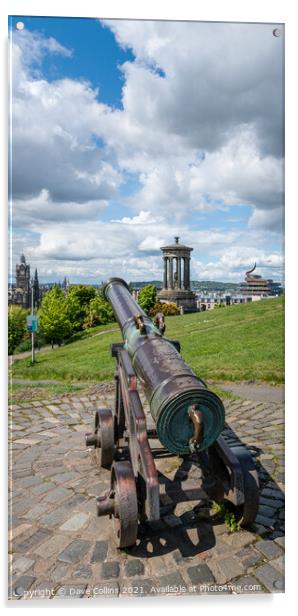 The Portuguese Cannon on Carlton Hill, Carlton Hill, Edinburgh. Scotland Acrylic by Dave Collins