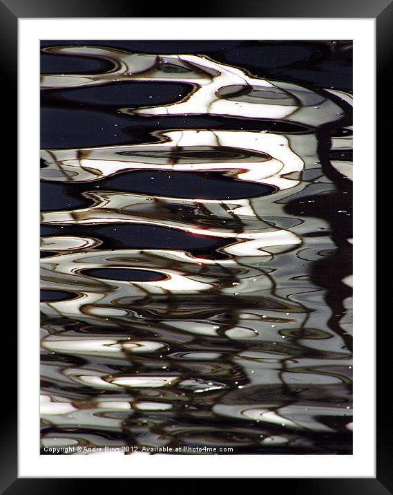 Waterreflection3 Framed Mounted Print by Andre Buys