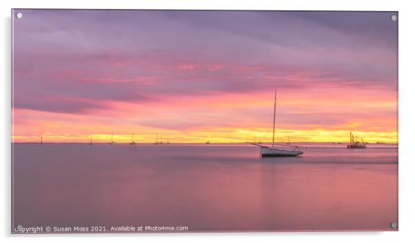 Serene Sunset at Denham north Western Australia Acrylic by Susan Moss