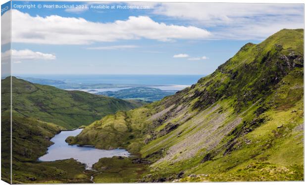 Scenic Cnicht Mountainside Snowdonia Wales Canvas Print by Pearl Bucknall