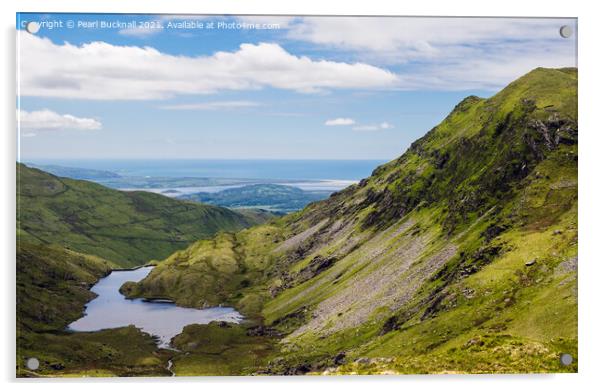 Scenic Cnicht Mountainside Snowdonia Wales Acrylic by Pearl Bucknall