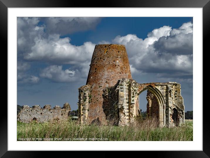 St Benet's Abbey Ruin Framed Mounted Print by Philip Hodges aFIAP ,