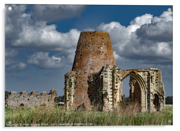 St Benet's Abbey Ruin Acrylic by Philip Hodges aFIAP ,