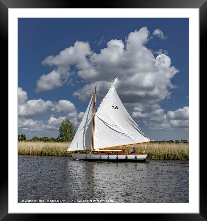 Sailing in the sun Framed Mounted Print by Philip Hodges aFIAP ,