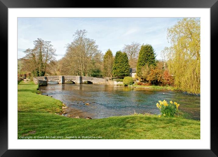 Springtime at Ashford-in-the-Water, Derbyshire Framed Mounted Print by David Birchall