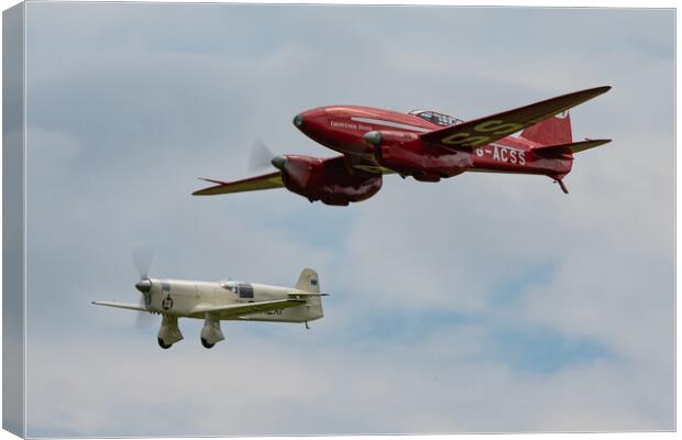 DH88 Comet and Percival Mew Gull  Canvas Print by J Biggadike