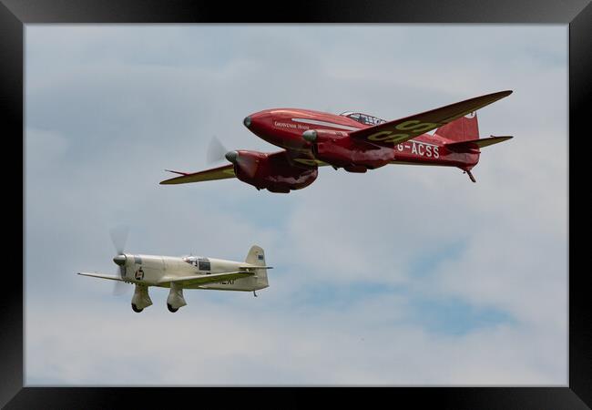 DH88 Comet and Percival Mew Gull  Framed Print by J Biggadike