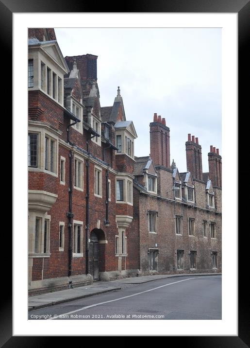 Empty City Street, Cambridge Framed Mounted Print by Sam Robinson