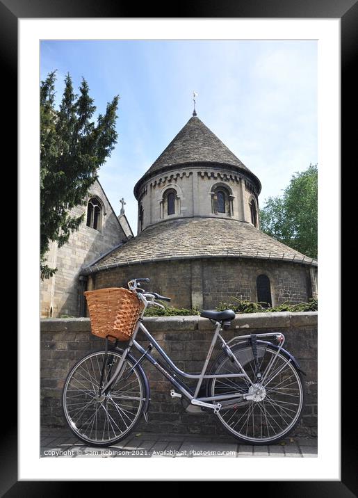 Bicycle and Round House, Cambridge Framed Mounted Print by Sam Robinson