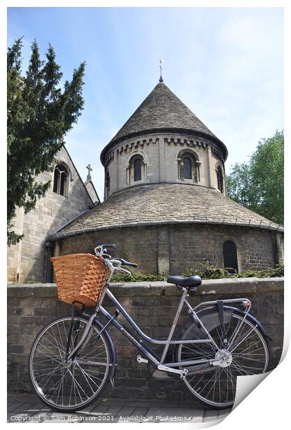 Bicycle and Round House, Cambridge Print by Sam Robinson