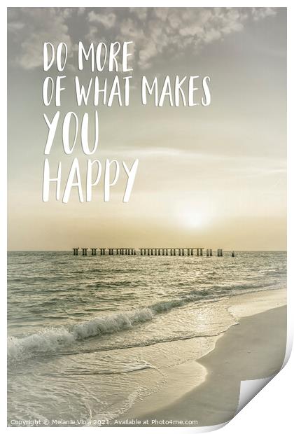 Do more of what makes you happy | Sunset Print by Melanie Viola