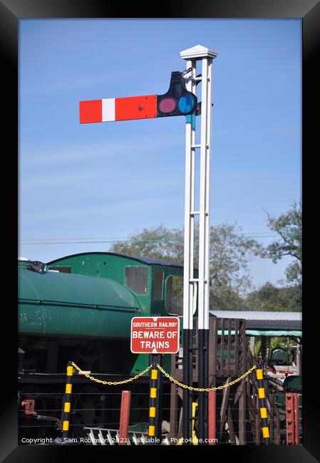 Historic Railway Signal Framed Print by Sam Robinson
