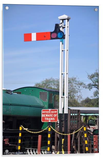 Historic Railway Signal Acrylic by Sam Robinson