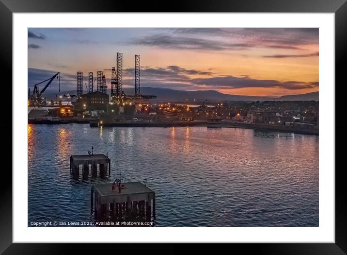 Evening Approach to Invergordon Framed Mounted Print by Ian Lewis