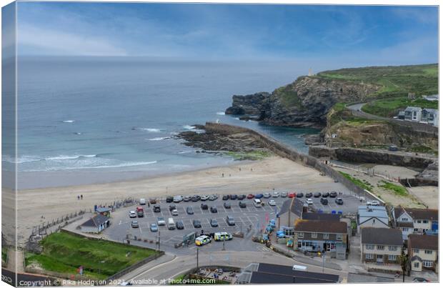 View of Portreath, Cornwall, England Canvas Print by Rika Hodgson