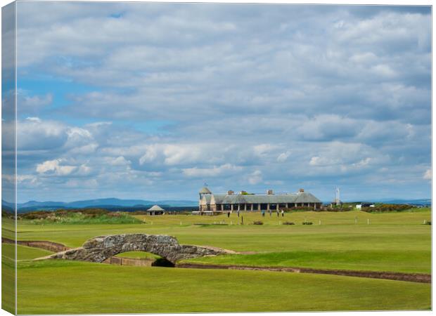 Swilken Bridge, The Old Course, St Andrews. Canvas Print by Tommy Dickson