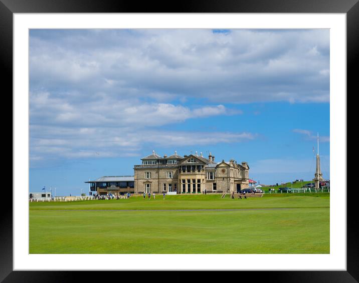 The Royal and Ancient Golf Clubhouse, St Andrews. Framed Mounted Print by Tommy Dickson