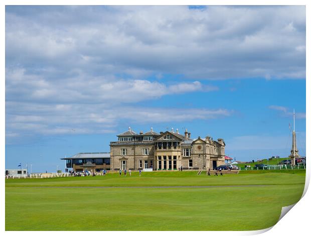 The Royal and Ancient Golf Clubhouse, St Andrews. Print by Tommy Dickson