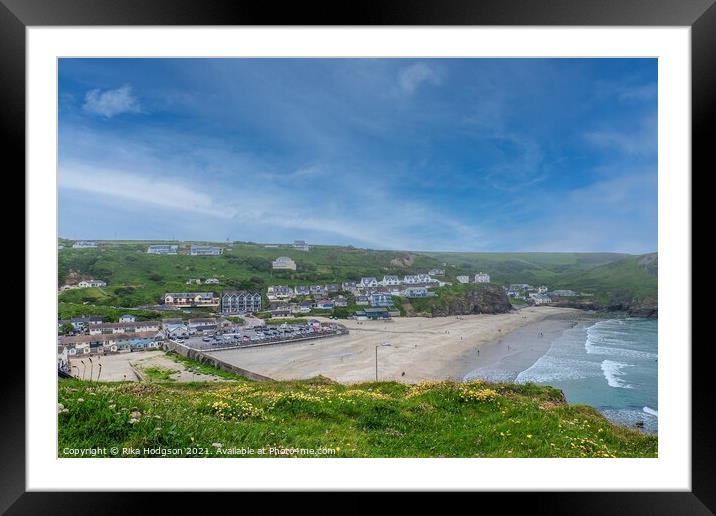 View of Portreath, Cornwall, England Framed Mounted Print by Rika Hodgson